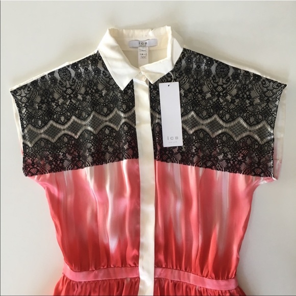 SOLD NWT Prabal Gurung Silk ICB NYC Printed Lace Dress 2 - Picture 5 of 8